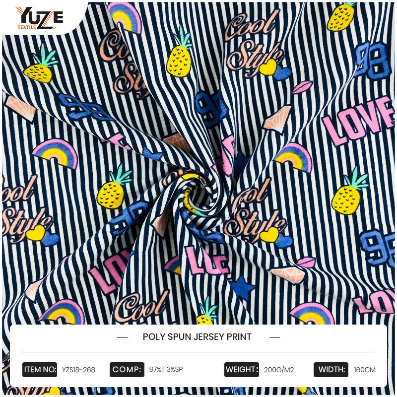 YZS18-268 POLY SPUN JERSEY IMPRIM