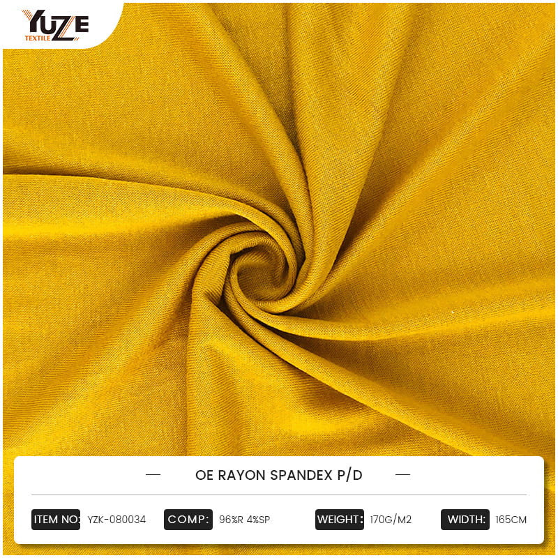 Proprietățile elastice ale țesăturilor tricotate cu raionul-spandex le fac remarcabile în îmbrăcăminte sport și uzură casual