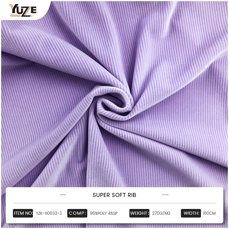 Touch soft, remodelați noua experiență confortabilă-YZK-110033-3 Super Soft Rib Fabric este lansat recent